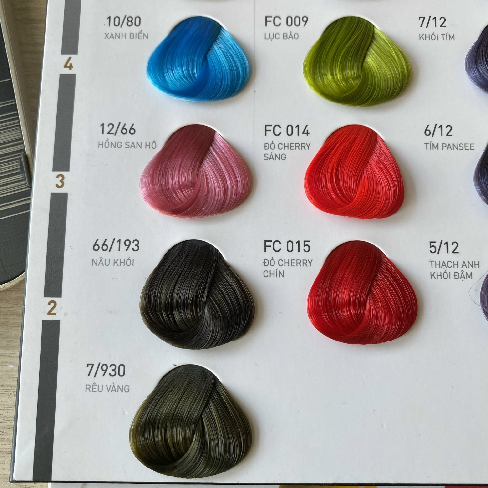 Thuốc Nhộm Tóc Lavox 36 Màu Mới Trực Típ