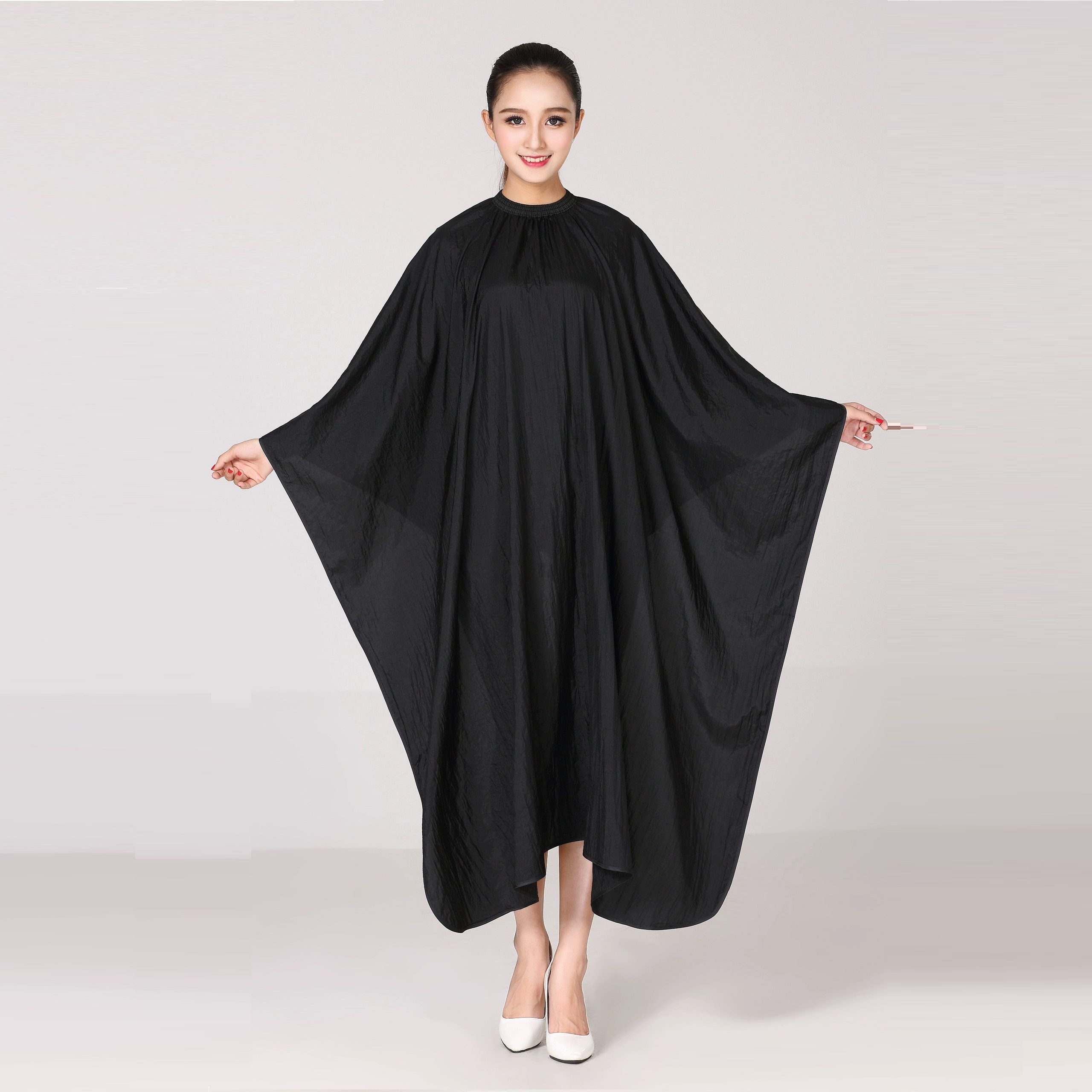 Áo Choàng Cắt Tóc Màu Đen Trơn AC15