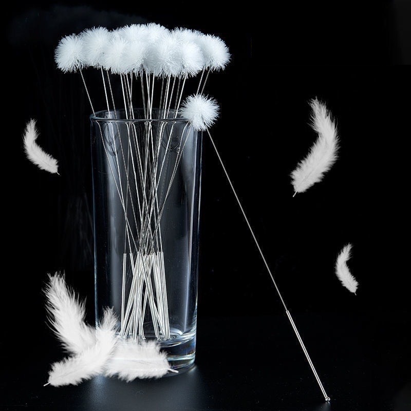 Cây ngoái tai lông vũ cán inox 676