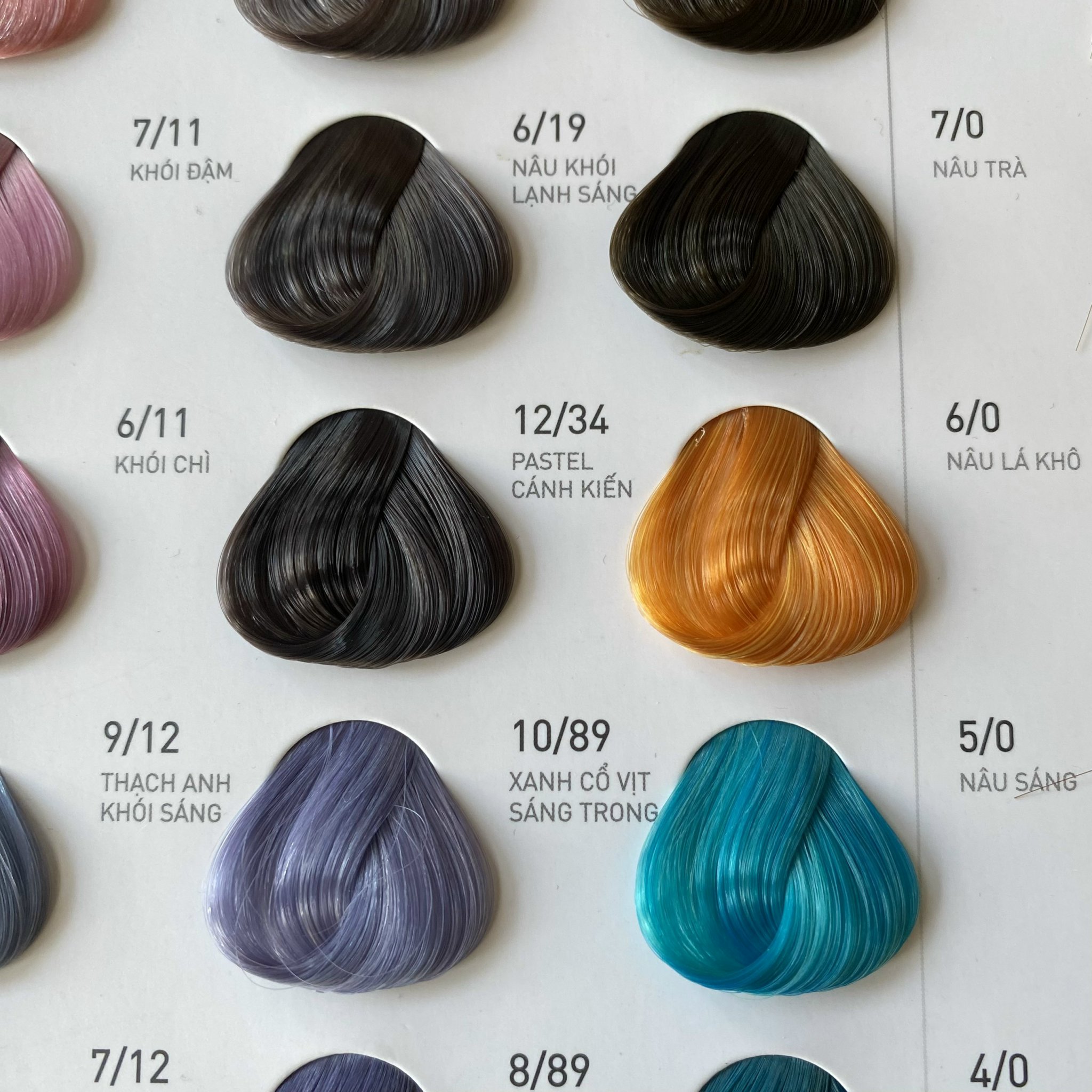 Thuốc Nhộm Tóc Lavox 36 Màu Mới Trực Típ