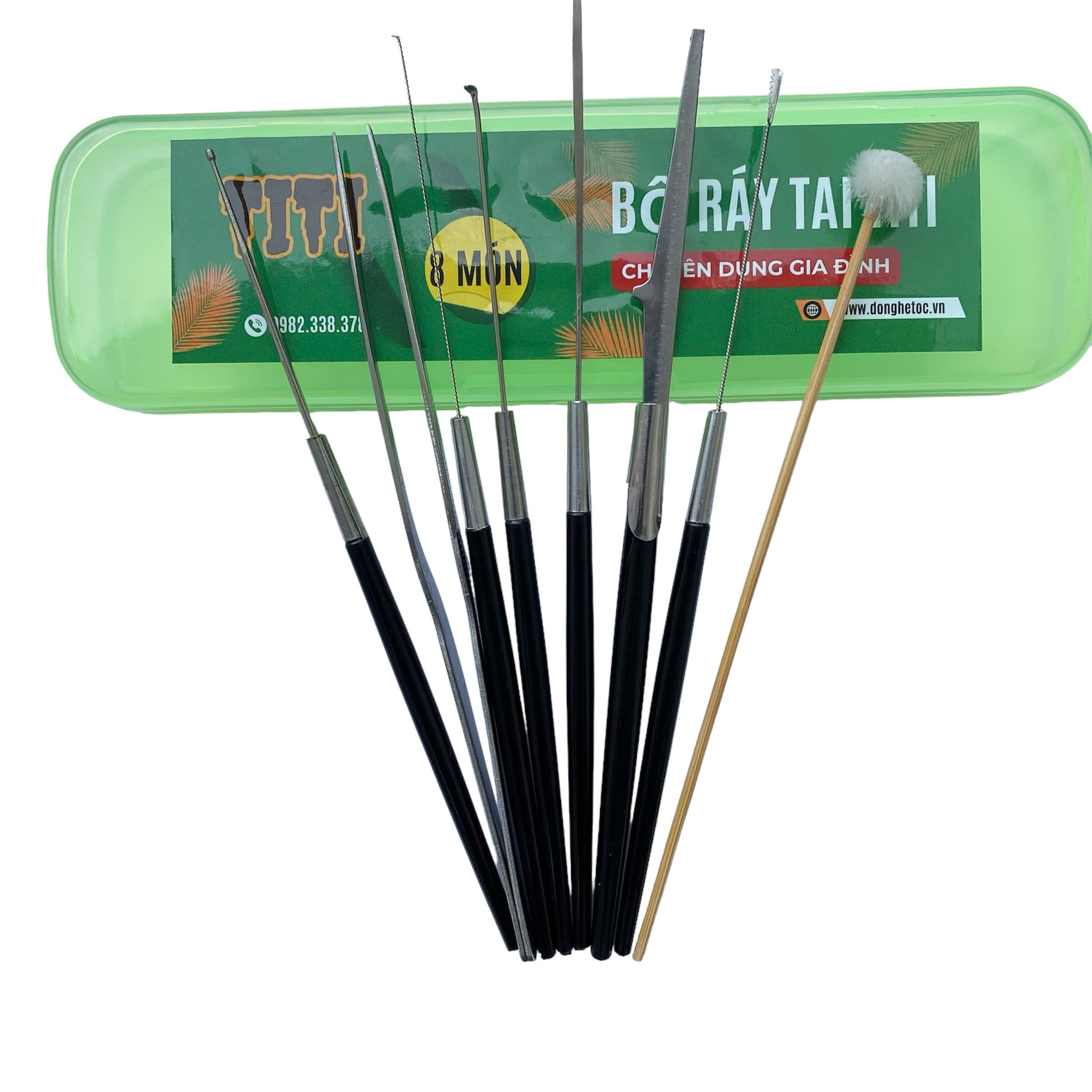 Bộ Ráy Tai 8 Món Cán Nhựa TITI