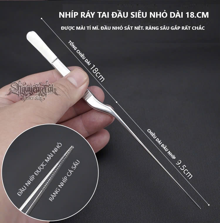 Nhíp Lấy Ráy Cao Cấp Tai Siêu Mịn 18.cm