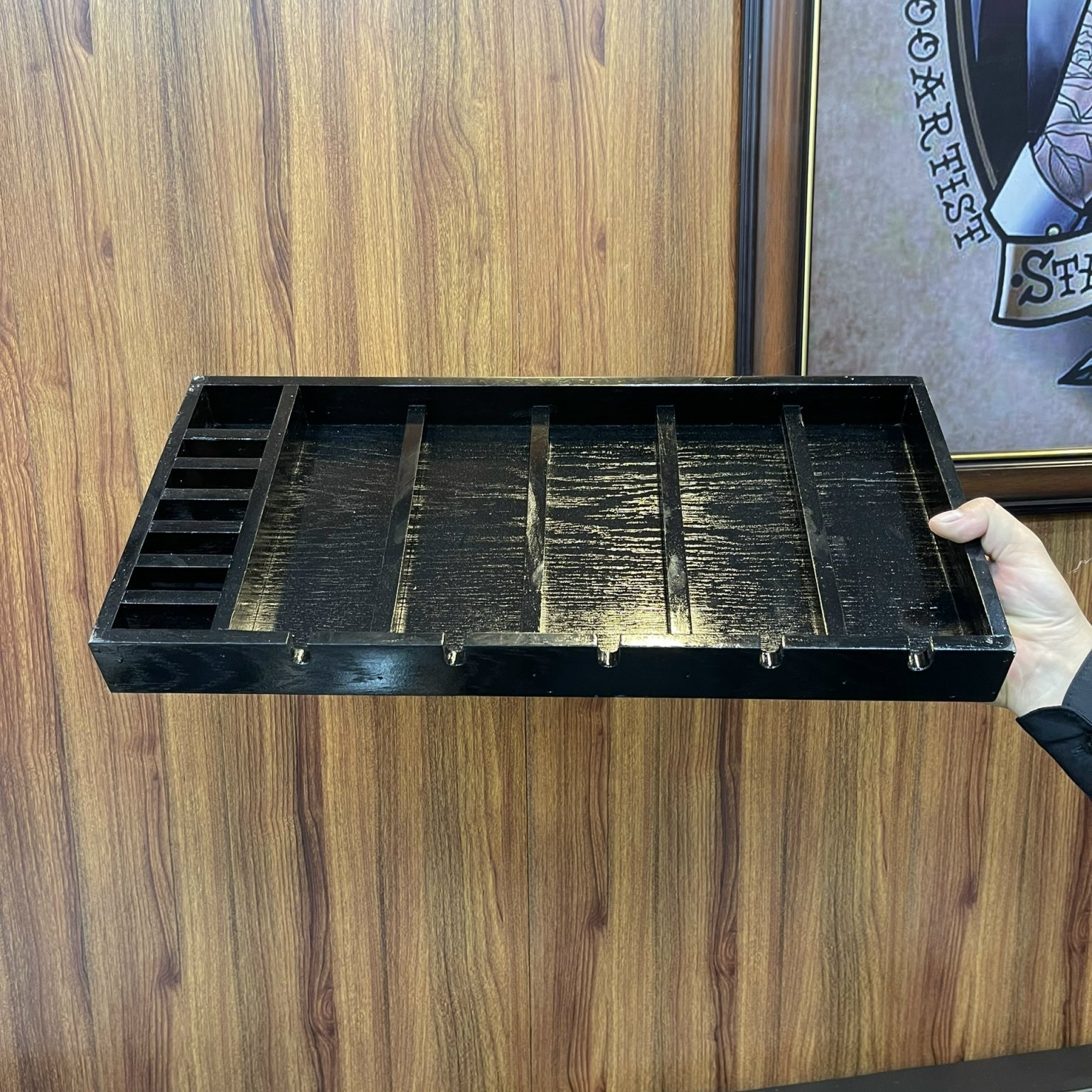 Khay Gỗ Đựng Tông Đơ