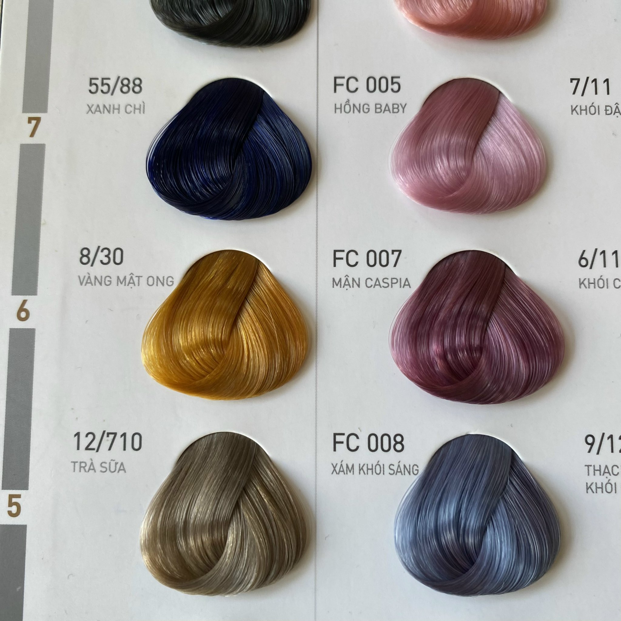 Thuốc Nhộm Tóc Lavox 36 Màu Mới Trực Típ