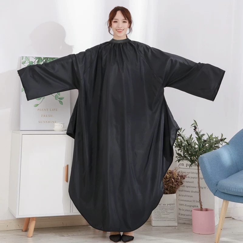 Áo Choàng Cắt Tóc Có Tay Cổ Silicon