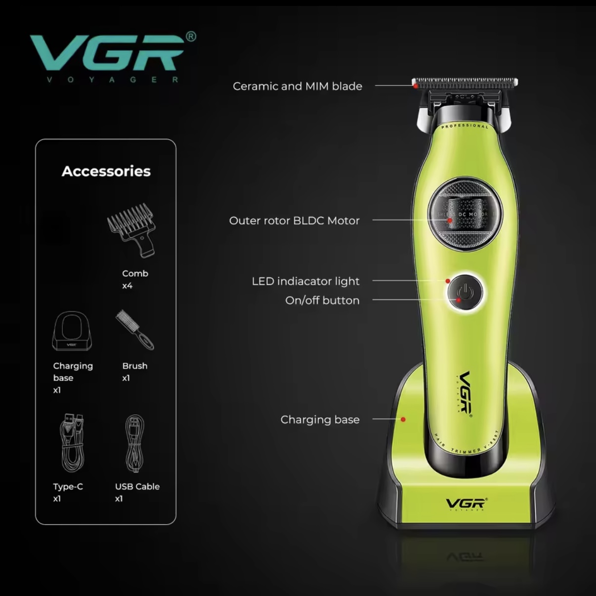 Tông Đơ Cạo Viên VGR V-880T