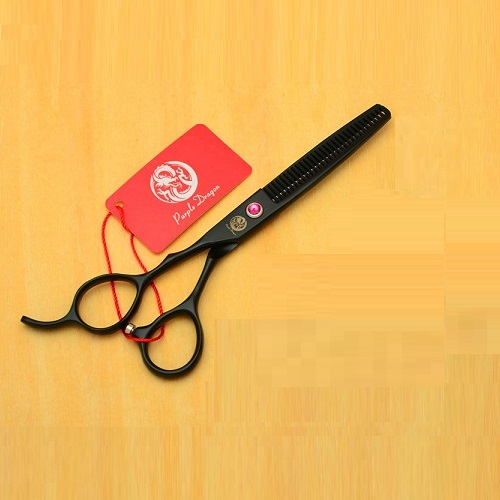 Kéo Cắt Tóc Tay Trái Purple Dragon​​​​​​​ Black