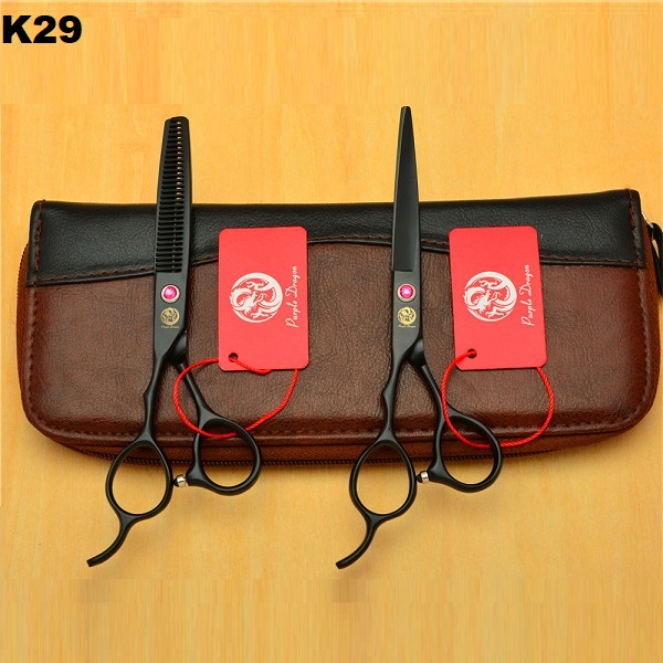 Kéo Cắt Tóc Tay Trái Purple Dragon​​​​​​​ Black