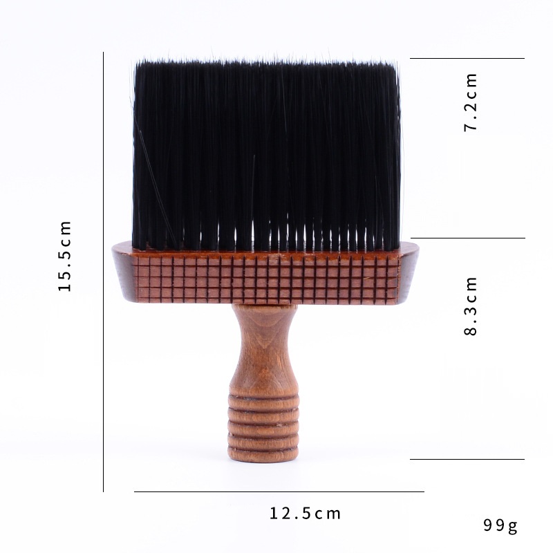 Cọ Phủi Tóc Mềm Mại Màu Đen Cán Gỗ