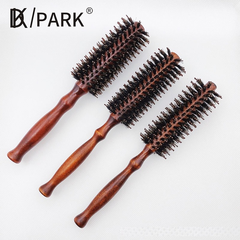 Lược Tròn Sấy Tóc Cán Gỗ