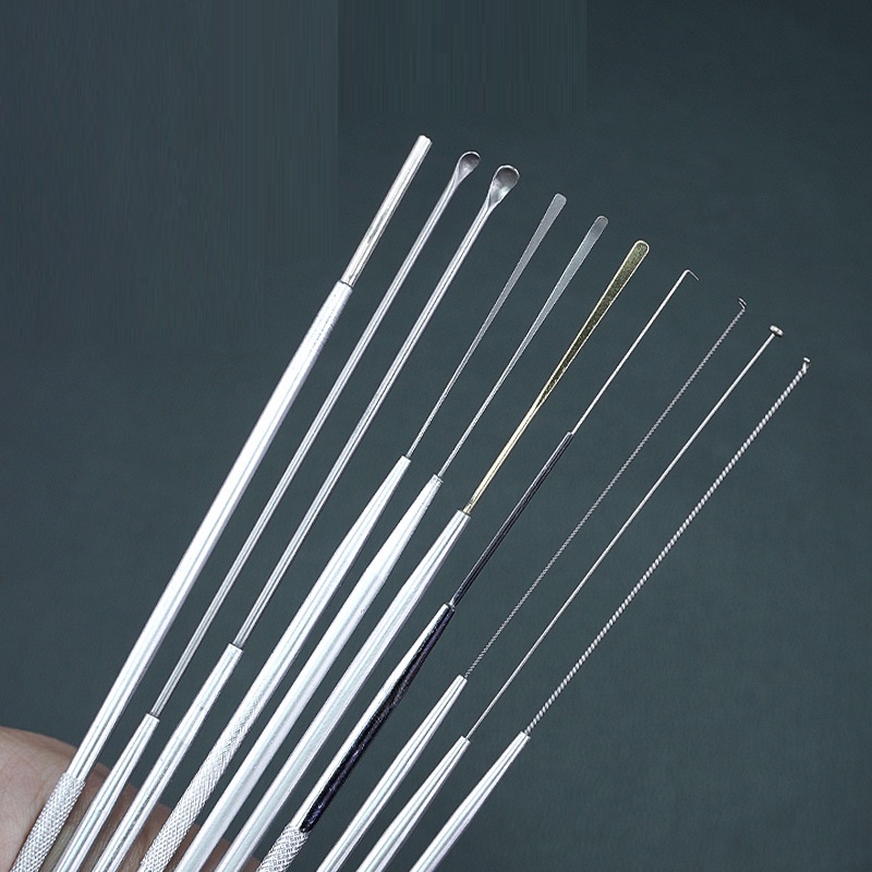 Bộ Ráy Tai 8 Món Inox Dành Cho Thợ