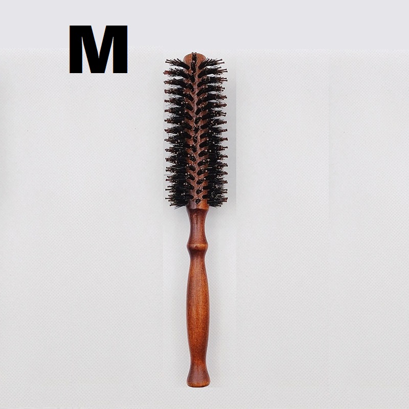 Lược Tròn Sấy Tóc Cán Gỗ