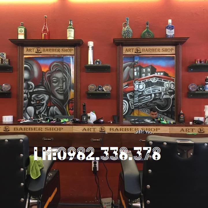 Kệ Gương Cắt Tóc Barbershop KG01