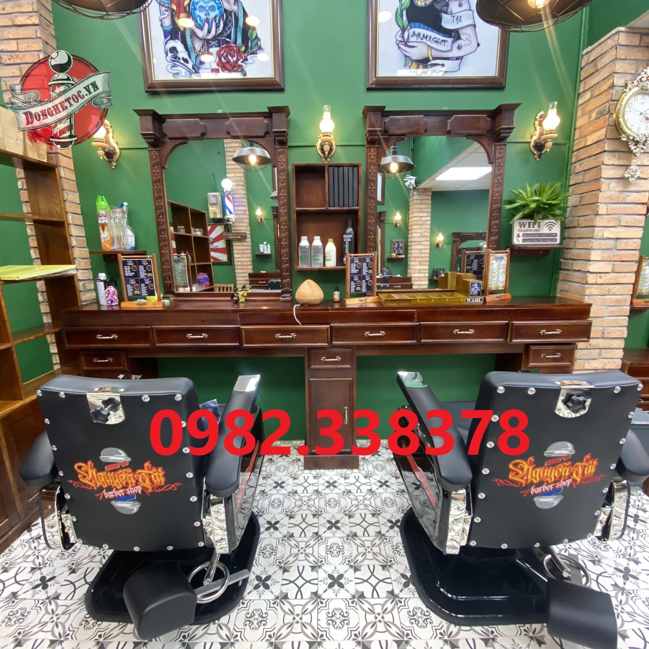 30x40cm - The Barber Shop D34-8439-14 - Tranh Thiếc Retro Vintage _ Ký Ức  store