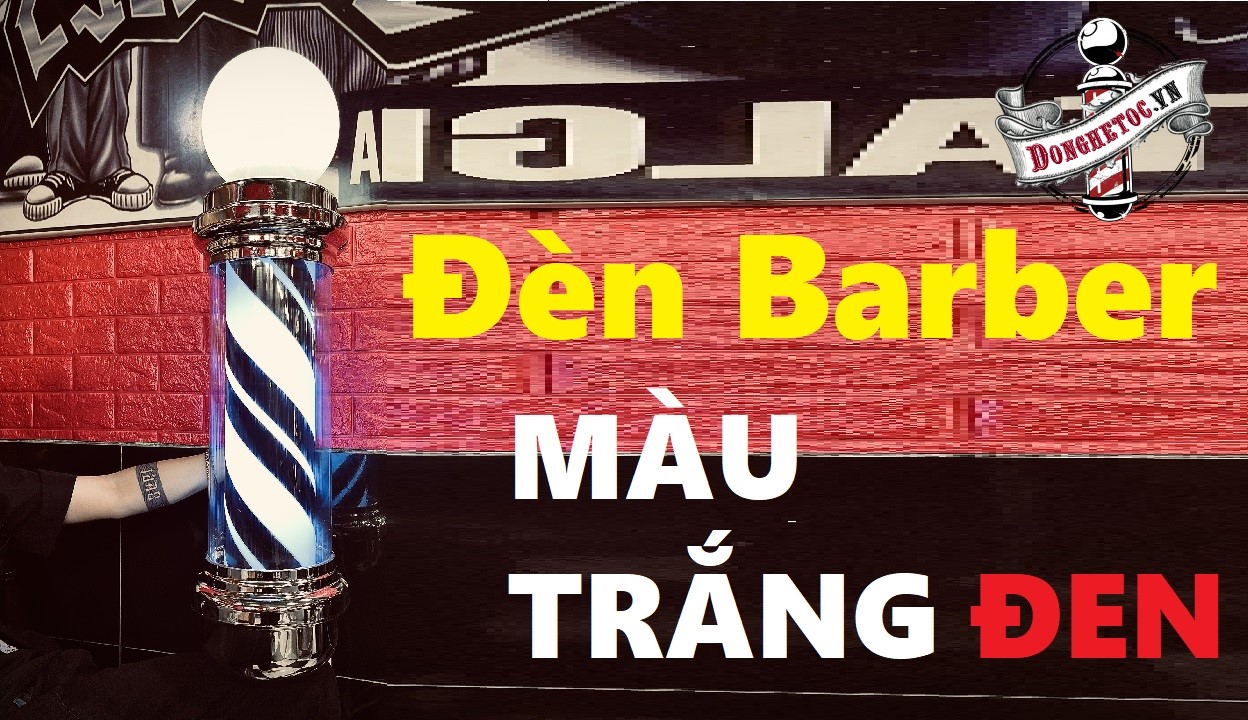 Đèn Barber Pole Sọc Trắng Đen
