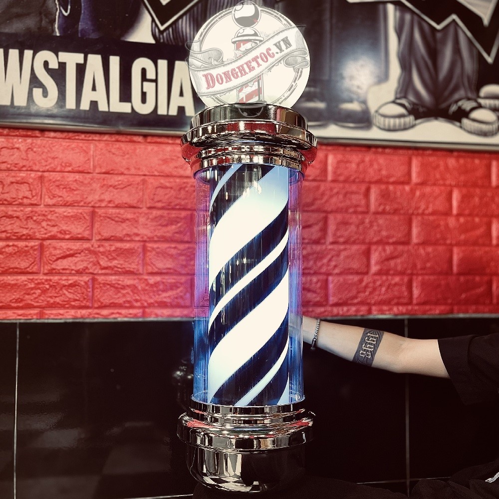 Đèn Barber Pole Sọc Trắng Đen
