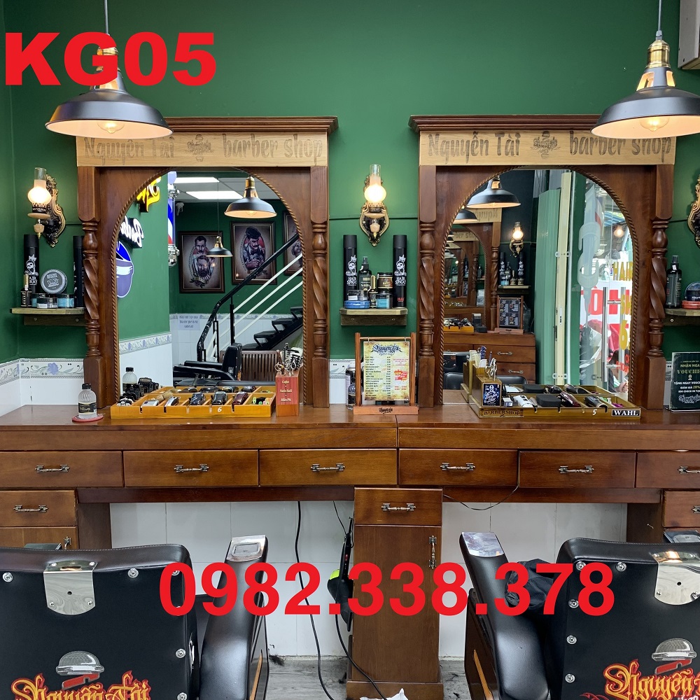 Kệ Gương Cắt Tóc Barbershop KG05