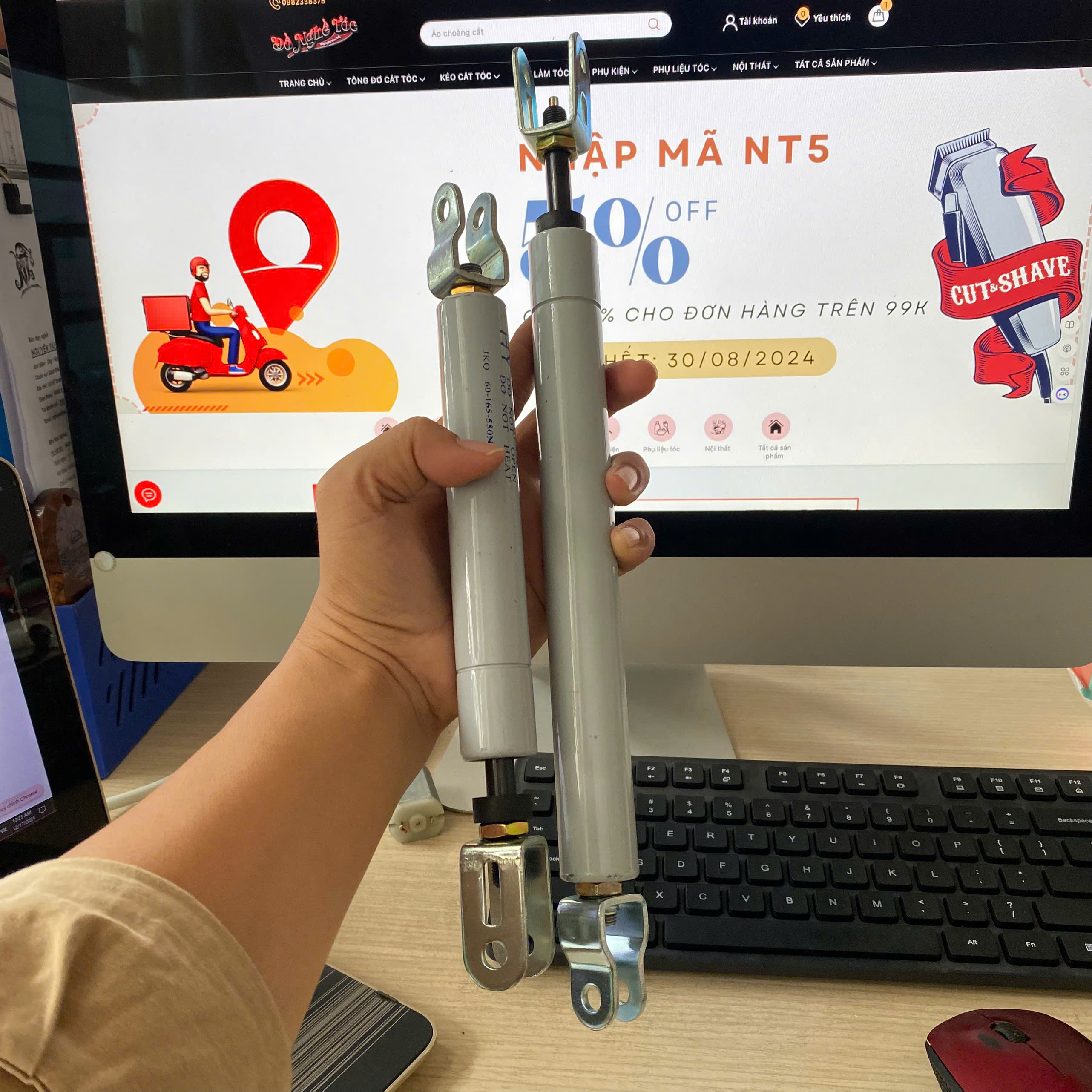 Ty Thủy Lực Ghế Cắt Tóc