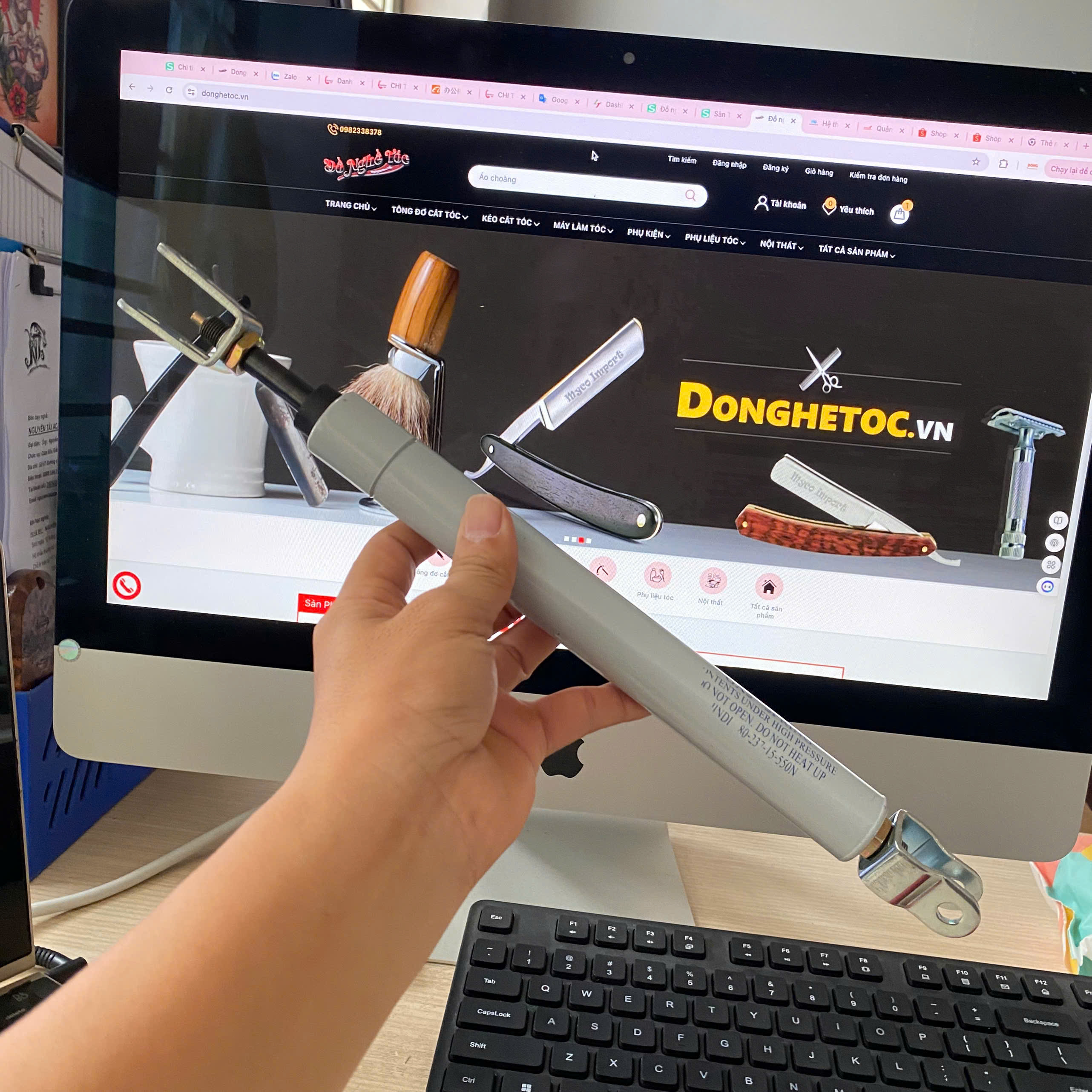 Ty Thủy Lực Ghế Cắt Tóc