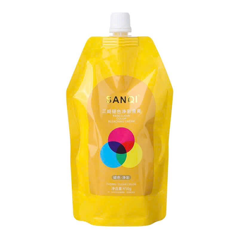 Kem Bóc Màu Tóc SANQI Đỏ, Đen, Phủ Bóng 450ml