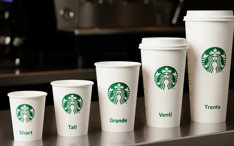 Phân biệt kích cỡ size cốc Starbucks tại Việt Nam