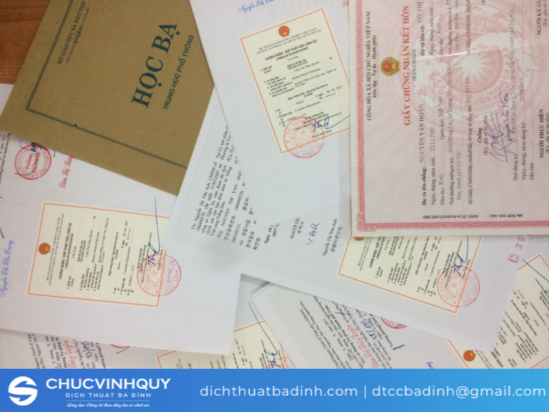 Giấy tờ cần thiết 