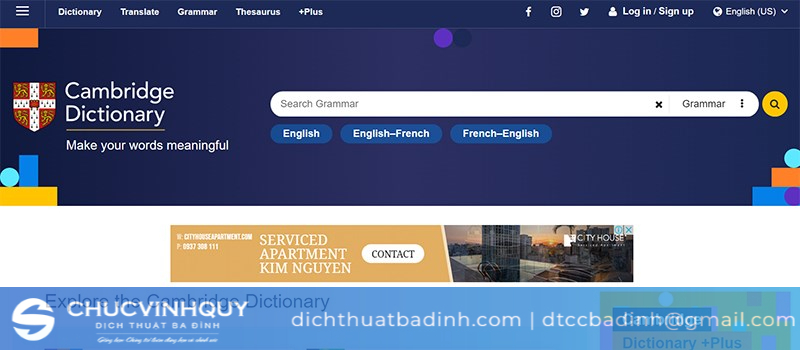  Giao diện phần mềm Cambridge