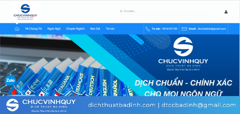 Dịch vụ dịch thuật Chúc Vinh Quý