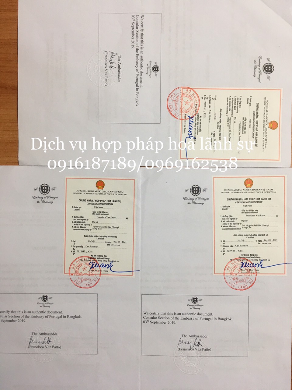 Hợp pháp hóa lãnh sự Bồ Đào Nha chuẩn pháp lý