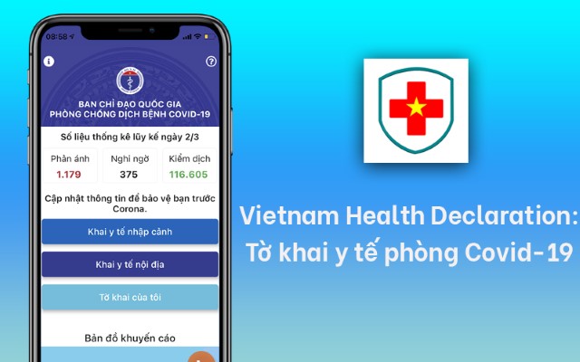Hướng dẫn chi tiết cách sử dụng tờ khai y tế trên ứng dụng