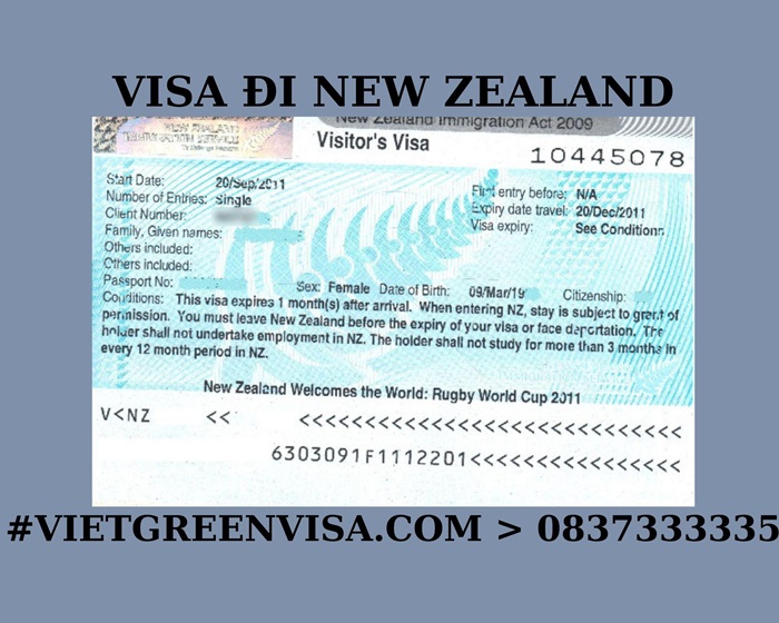 Xin visa New Zealand