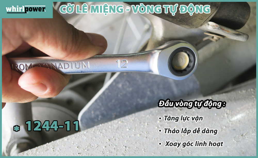 Cờ lê vòng miệng - đầu vòng tự động Whirlpower 1244-11