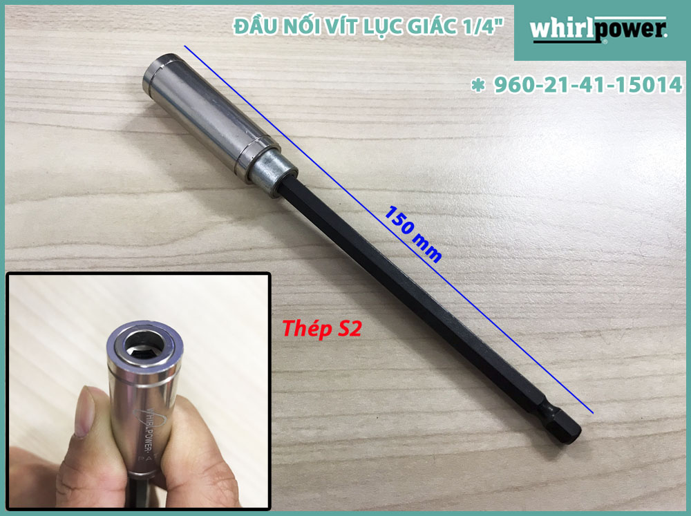 ĐẦU NỐI VÍT LỤC GIÁC 1/4" WHIRLPOWER