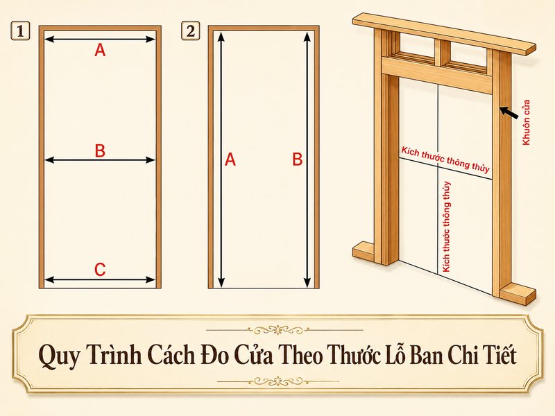 Quy Trình Cách Đo Cửa Theo Thước Lỗ Ban Chi Tiết