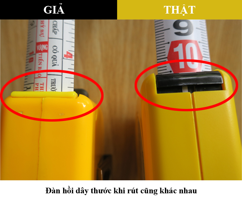 Phân biệt hàng giả hàng thật Thước cuộn thép PDX19-50