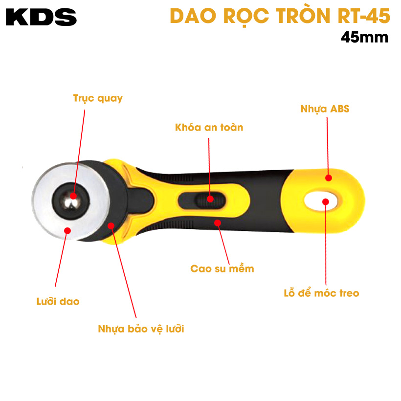 dao tròn cắt giấy KDS RT-45; 