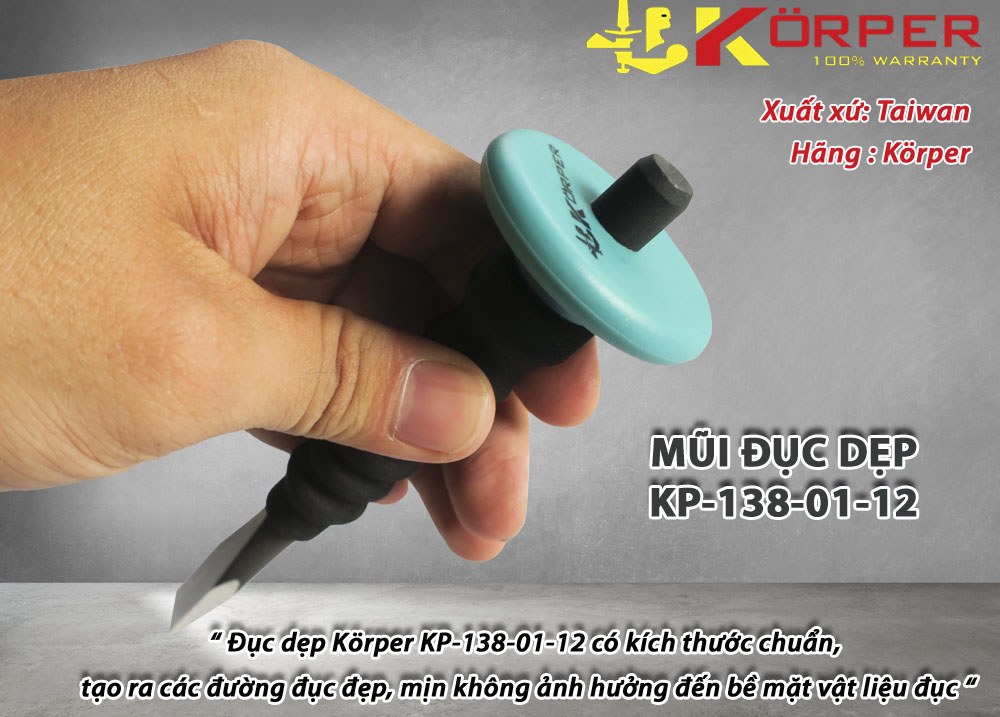 MŨI ĐỤC DẸP KÖRPER KP-138-01-12