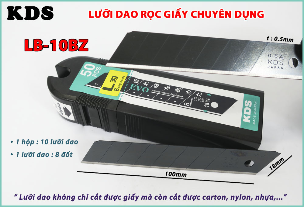 LƯỠI DAO ĐA NĂNG 18MM KDS LB-50BZ