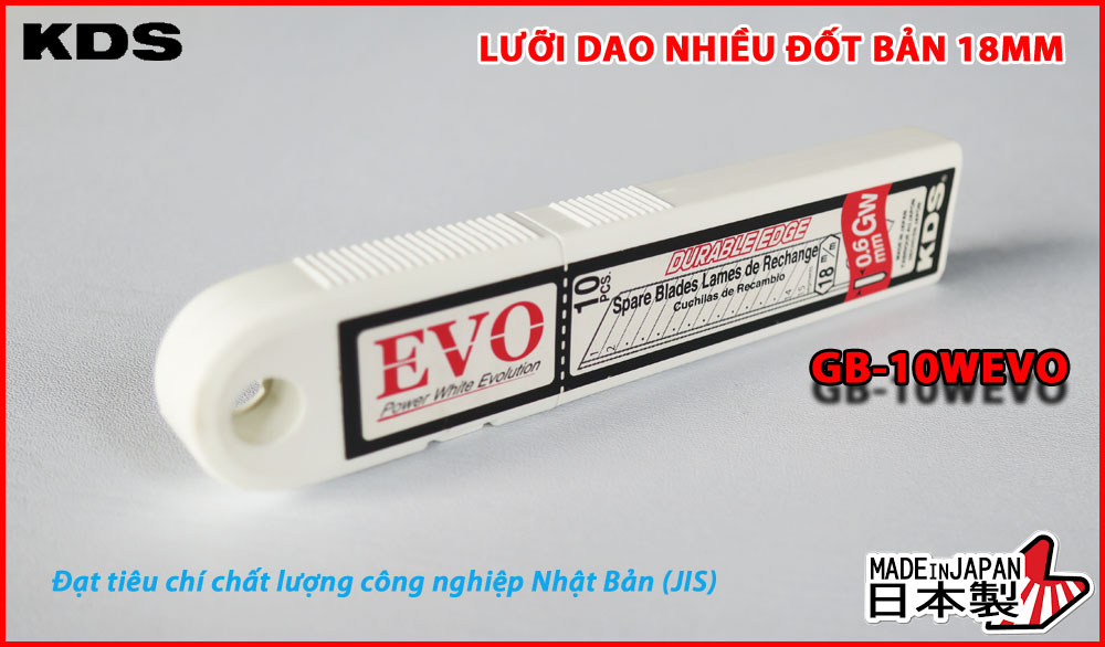 LƯỠI DAO NHIỀU ĐỐT 18MM X 0.6MM KDS GB-10WEVO