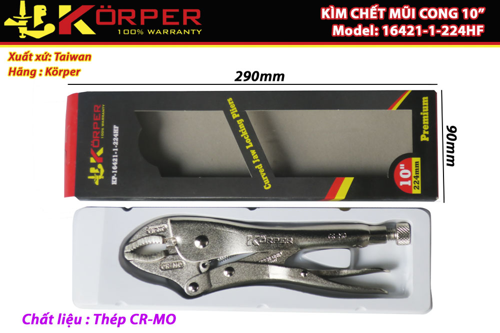 KÌM CHẾT MŨI CONG KÖRPER 16421-1-224HF