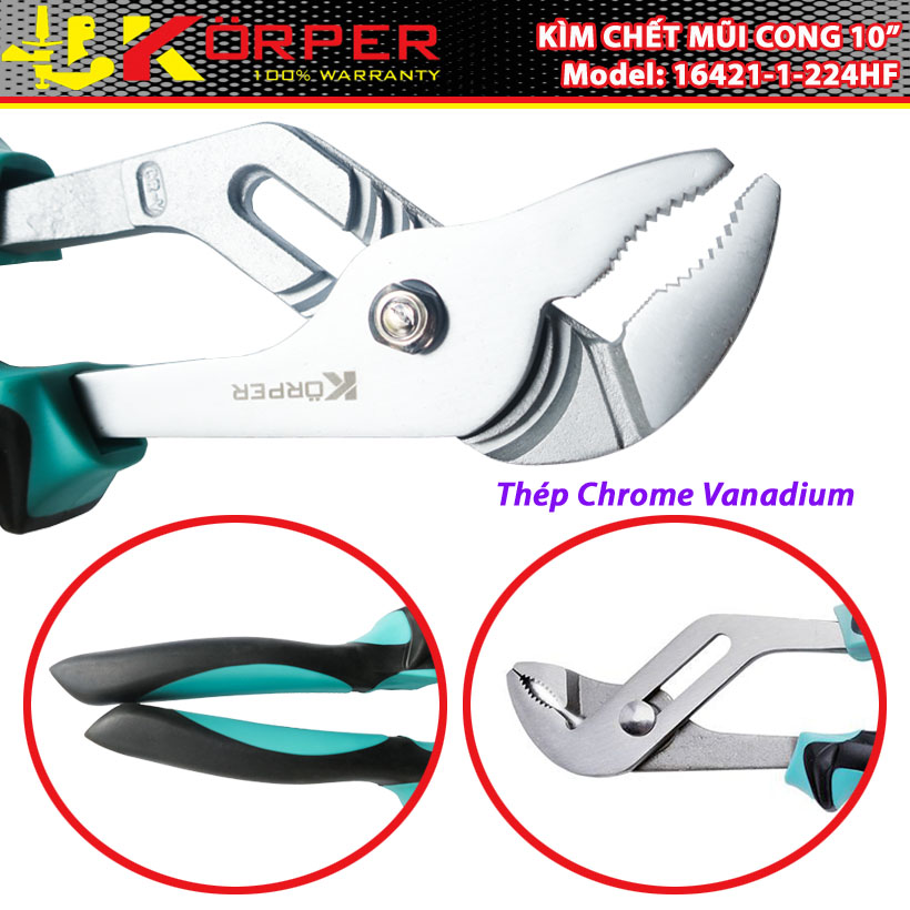 KÌM MỎ QUẠ KORPER KP-15608-01-250