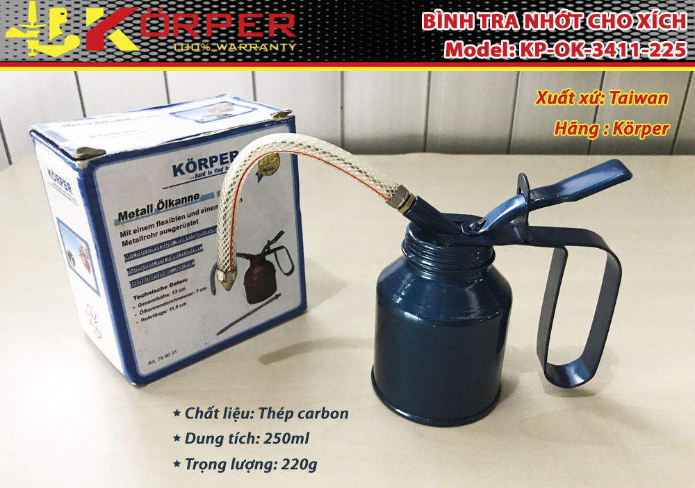 BÌNH TRA NHỚT CHO XÍCH KORPER KP-OK-3411-225