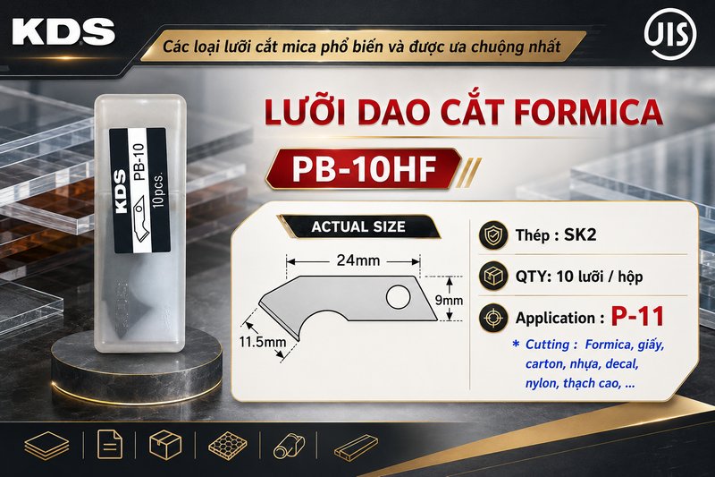 Các loại lưỡi cắt mica phổ biến và được ưa chuộng nhất