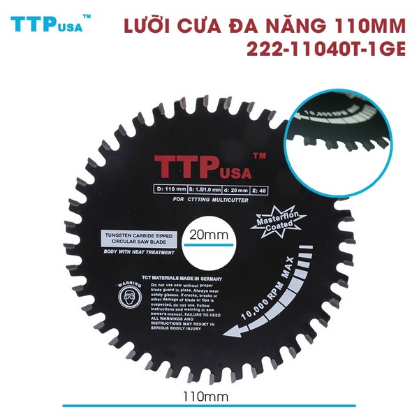 Lưỡi cắt đa năng 110mm TTPusa 222-11040T-1GE