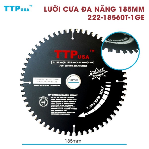Lưỡi cắt đa năng 185mm TTPusa 222-18560T-1GE