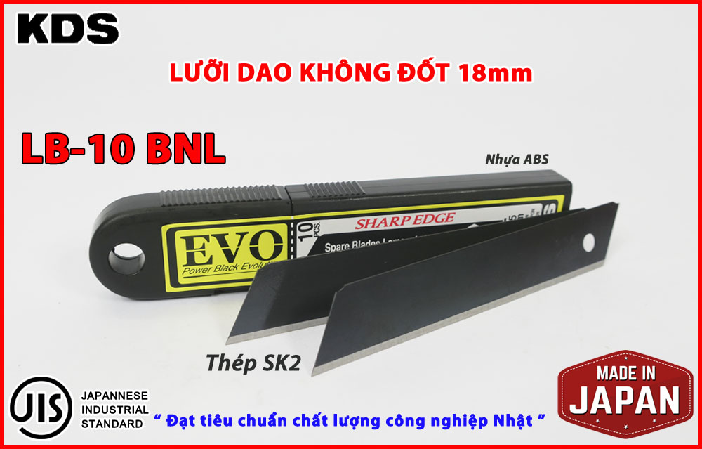 LƯỠI DAO CHO DAO L-22 KDS LB-10BNL (ĐEN)