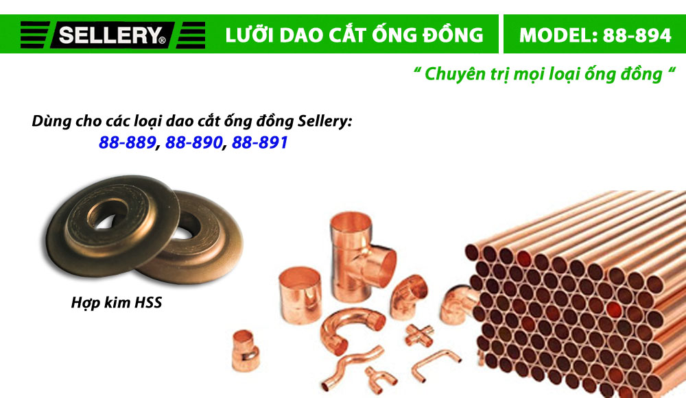 LƯỠI HSS CẮT ỐNG ĐỒNG 88-894