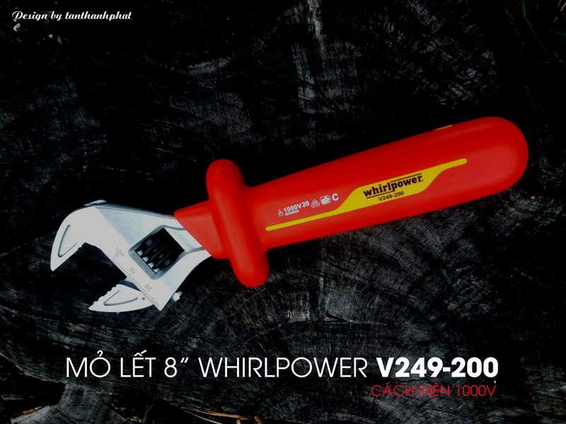 chi tiết kỹ thuật mỏ lếch cách điện 1000v Whirlpower V249-200