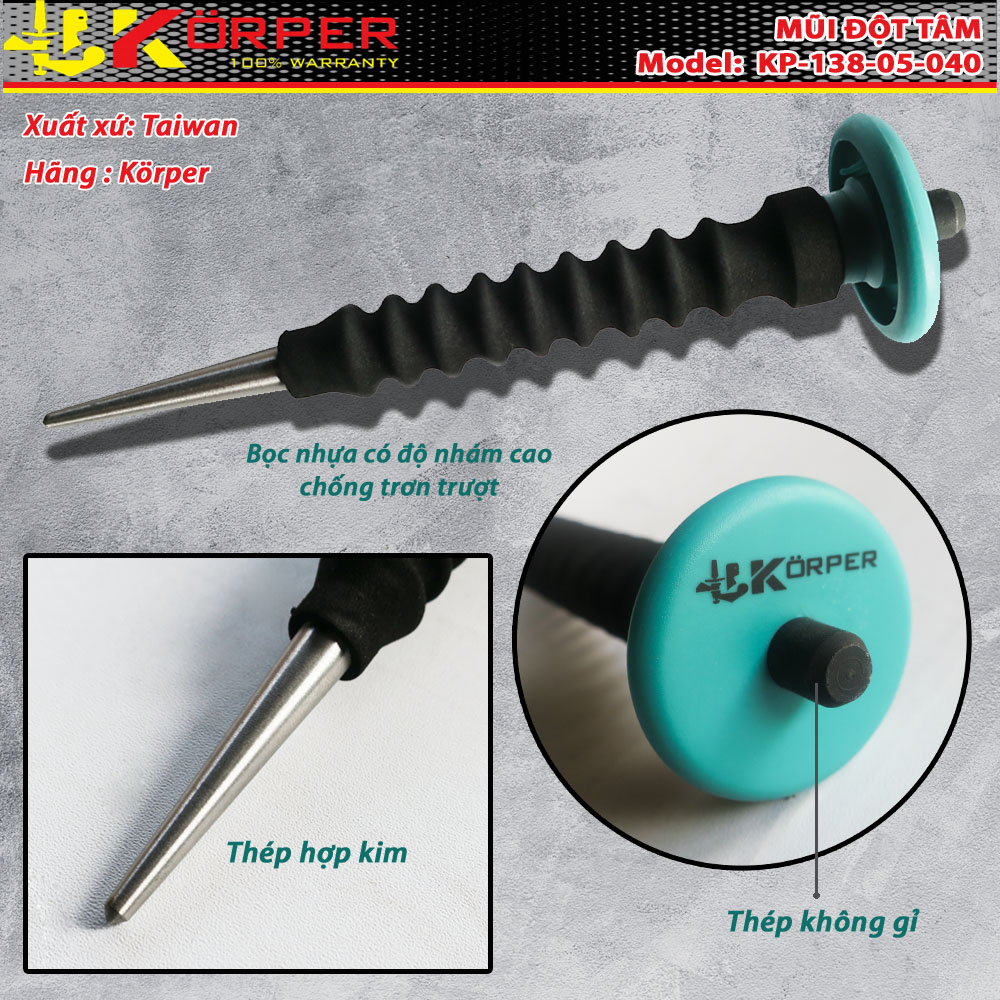Giới thiệu mũi đột tâm Korper KP-138-05-040