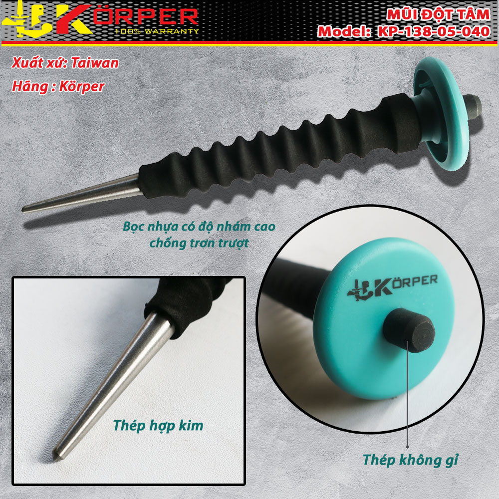 MŨI ĐỤC TÂM KORPER KP-138-05-040